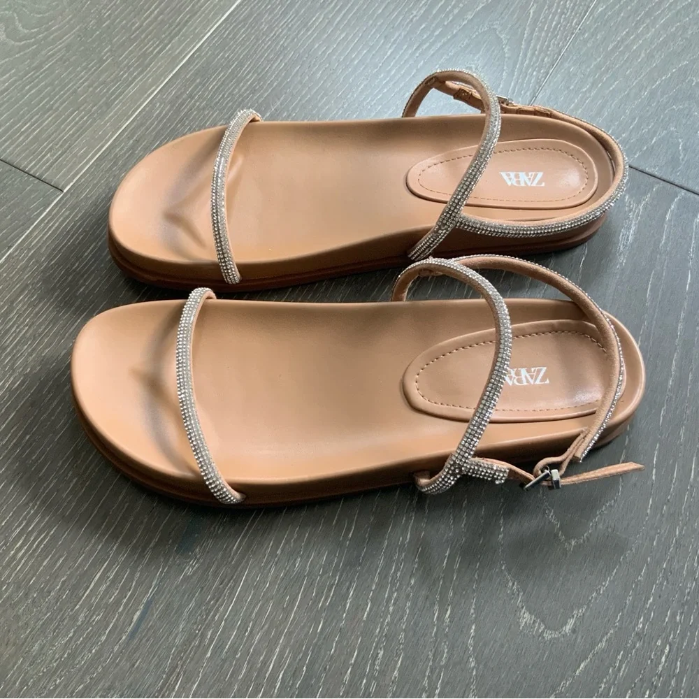 Zara Rhinestone Sandals - Picture 4 of 7